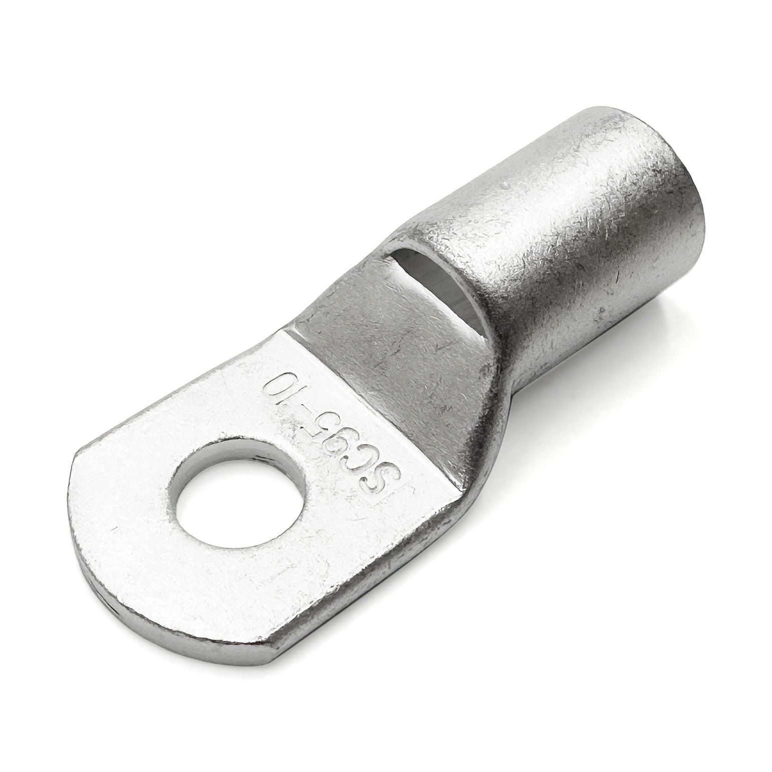 SCH9510 - 3/O AWG Sin aislamiento Tubular Ring Lugs, 3/8" Orificio, 10 piezas