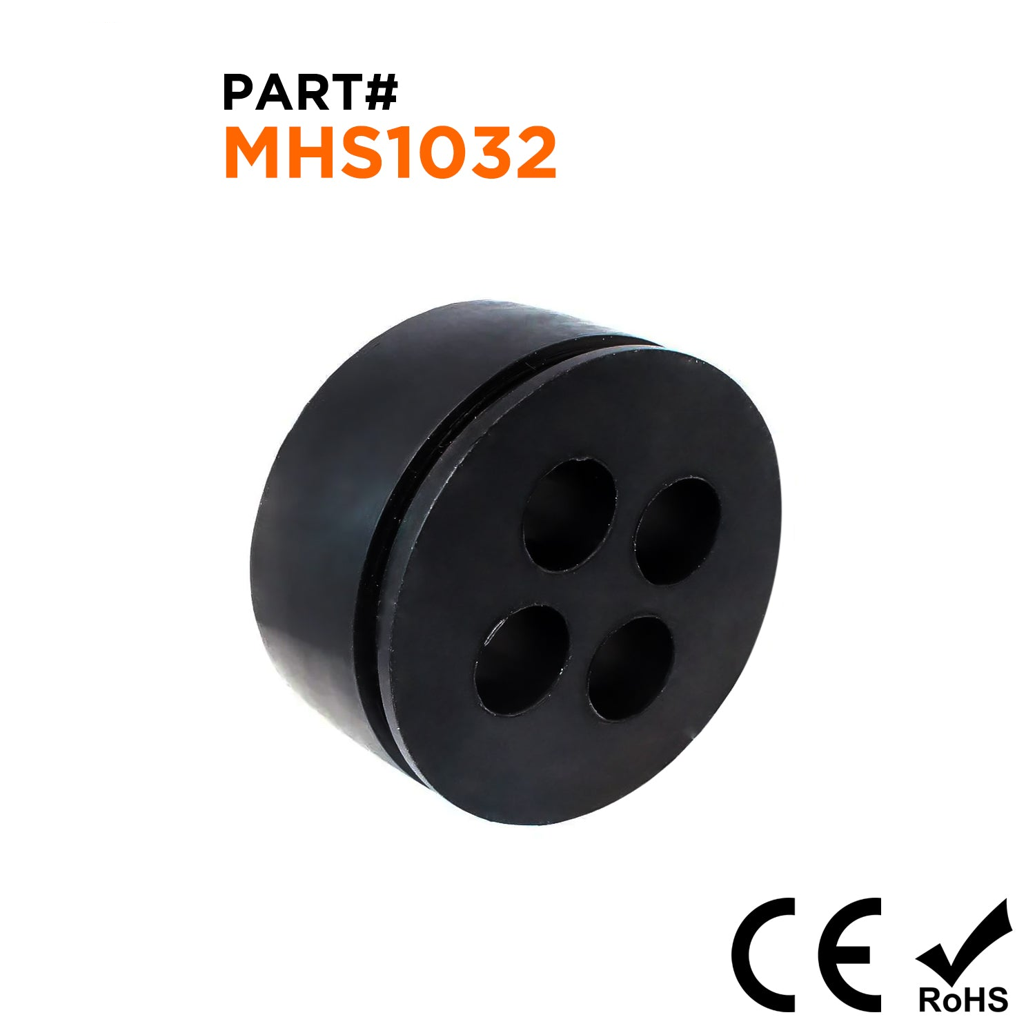 Multiple Hole Cable Gland Seals, Sizes: NPT3/4", PG21, M25, 4-Hole x 6mm, IP68 - MHS1032