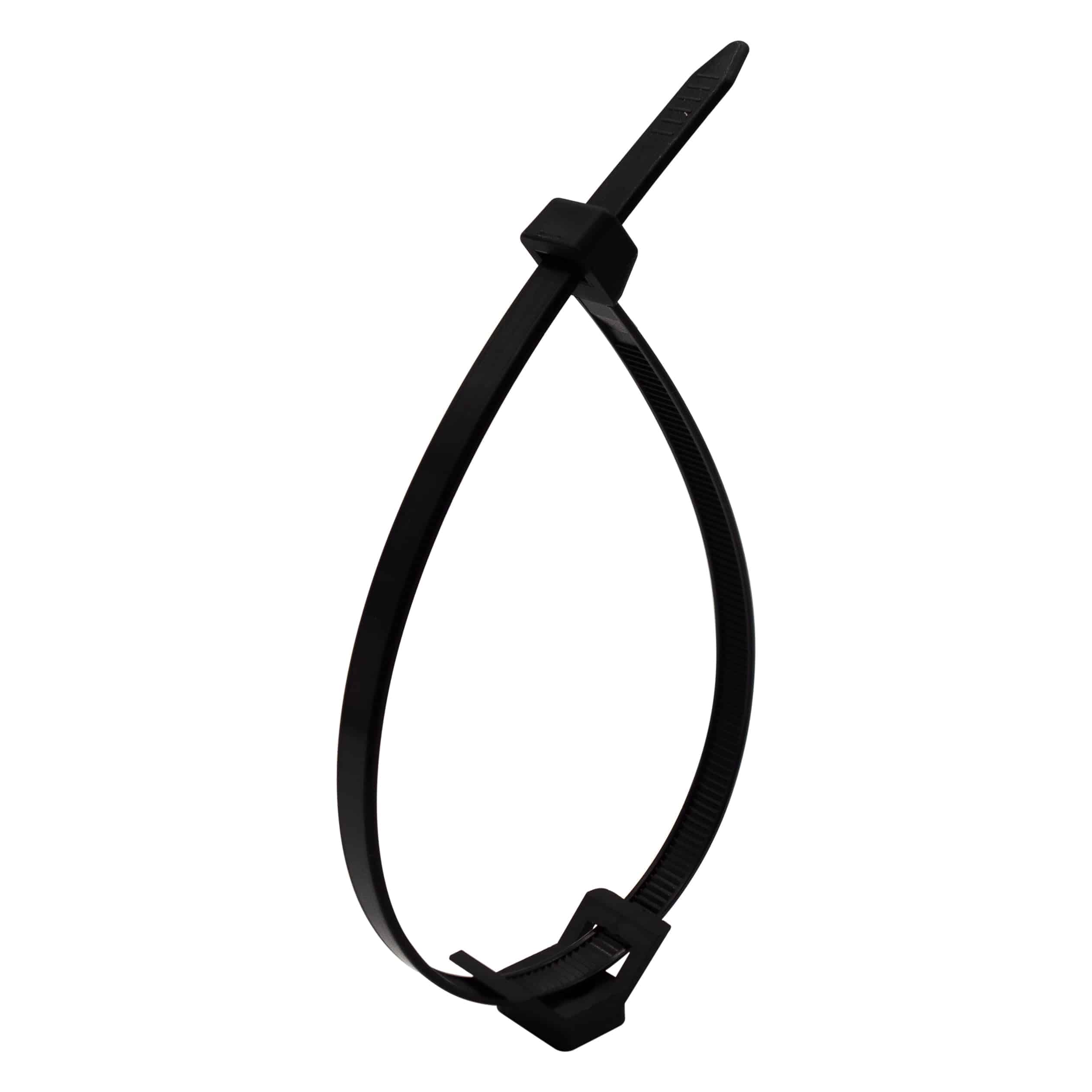 HC4B - Black Nylon Saddle Tie Mounts, Dimensions: 1-1/8"L x 9/16"W, 100 Pieces