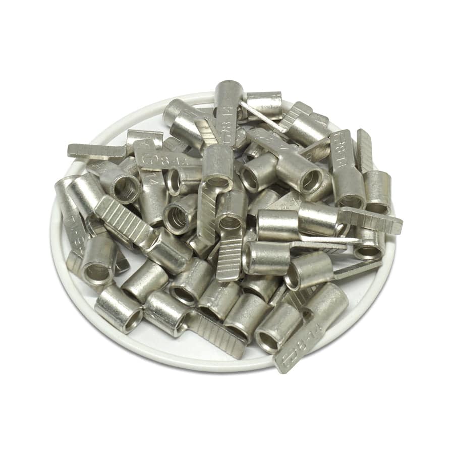 DBNB6-16 - 6 AWG Sin aislamiento Blade Terminales, 5/8" Blade Longitud x 1/4" Width, 25 piezas