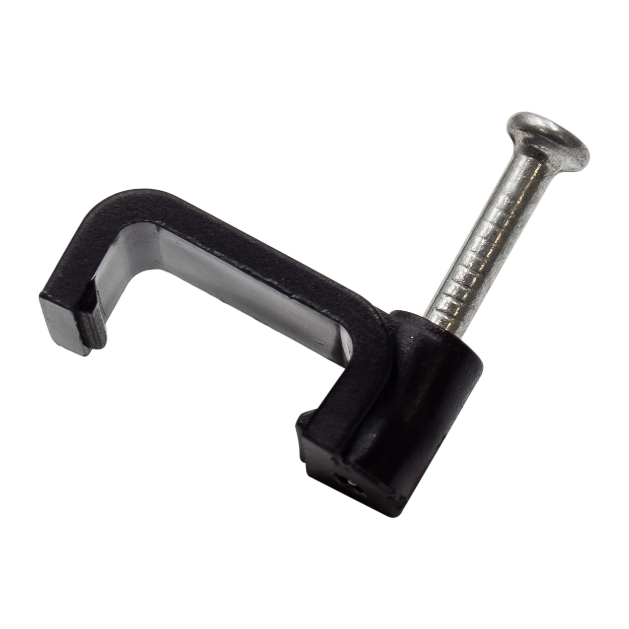 FNC12B - Nail In Cable Grapas, Cable Nails Tacks, Flat, 12mm, 0.47", Negro, 100 piezas