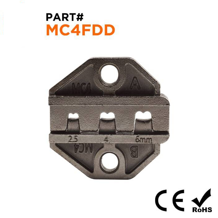 MC4FDD - 14 to 10 AWG MC4 Solar Pins Ratchet Crimping Die Set, 1 Piece