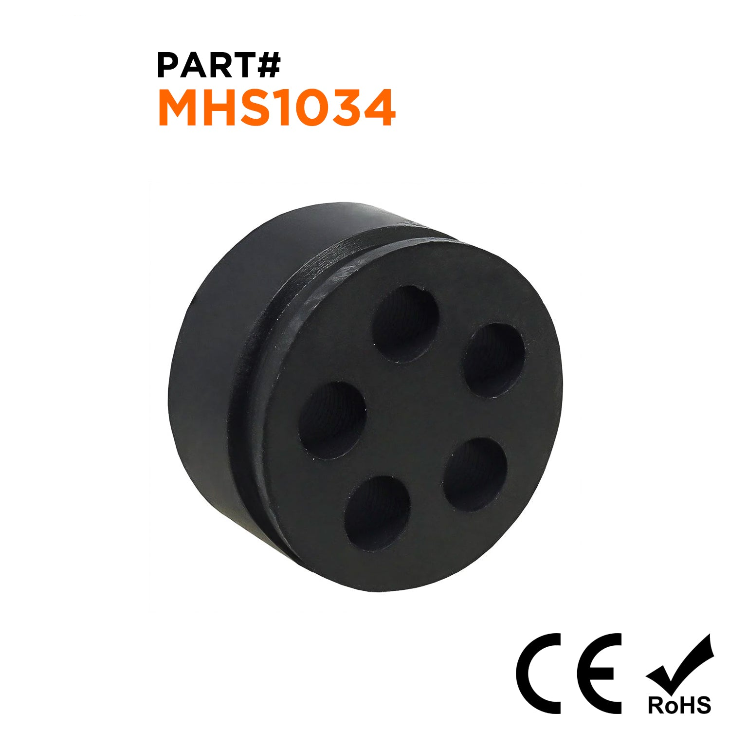 MHS1034 - Cable Gland Multi Hole Seals, Sizes: NPT3/4", PG21, M25, 5-Hole x 5mm, IP68, 1 Piece