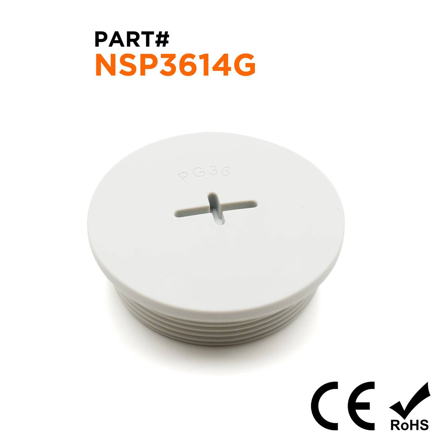 NSP3614G - PG36 De nailon Screw Plug - Gris