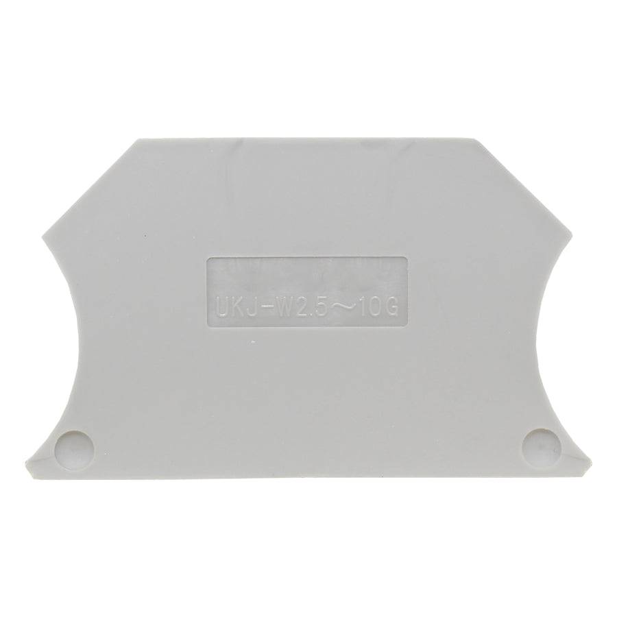 UKJ-W2.5-10G - End Cover for Screw Clamp Terminal Block, Gray