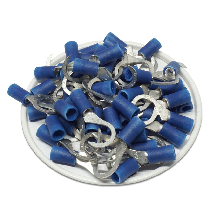 HVB2-8 - 16 a 14 AWG Con aislamiento de vinilo Hook Terminales, 5/16" Orificio, 100 piezas