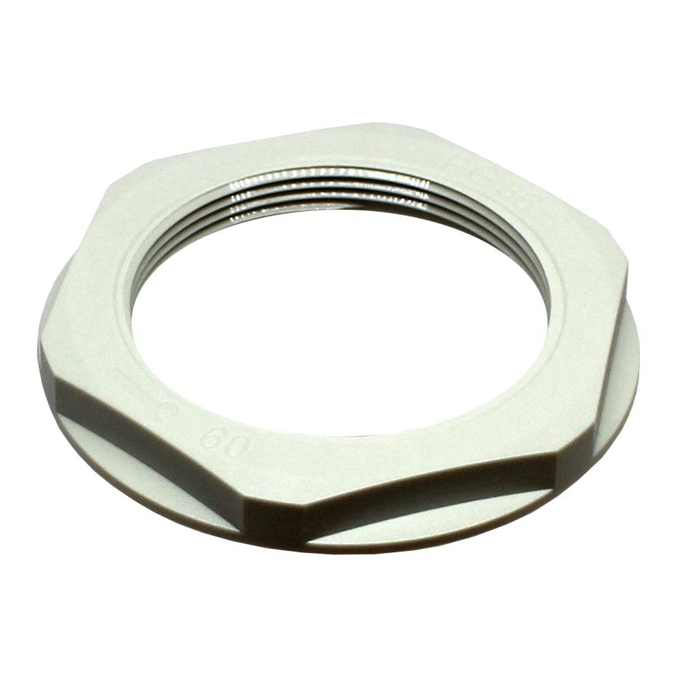 M63BG-LN - M63 Thread Nylon Lock Nut for Metric Cable Glands, Beige, UL Approved, 1 Piece