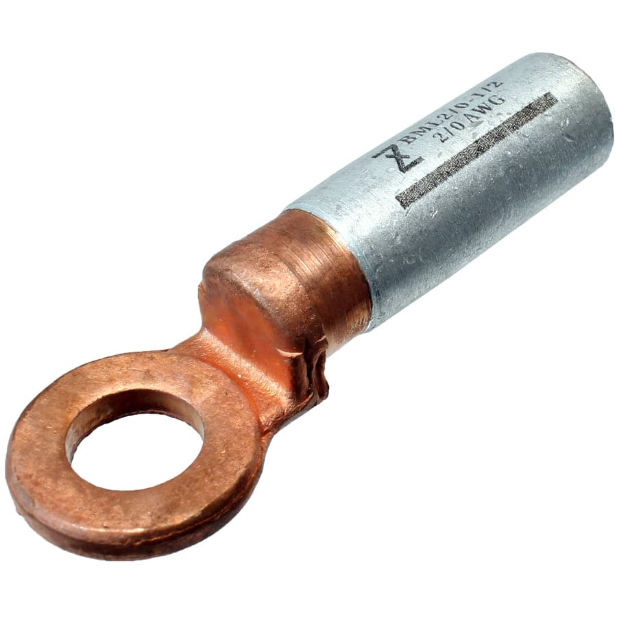 BML70-12 - 2/0 AWG Bi-metal Compression Lugs, 1/2" Orificio, 1 pieza