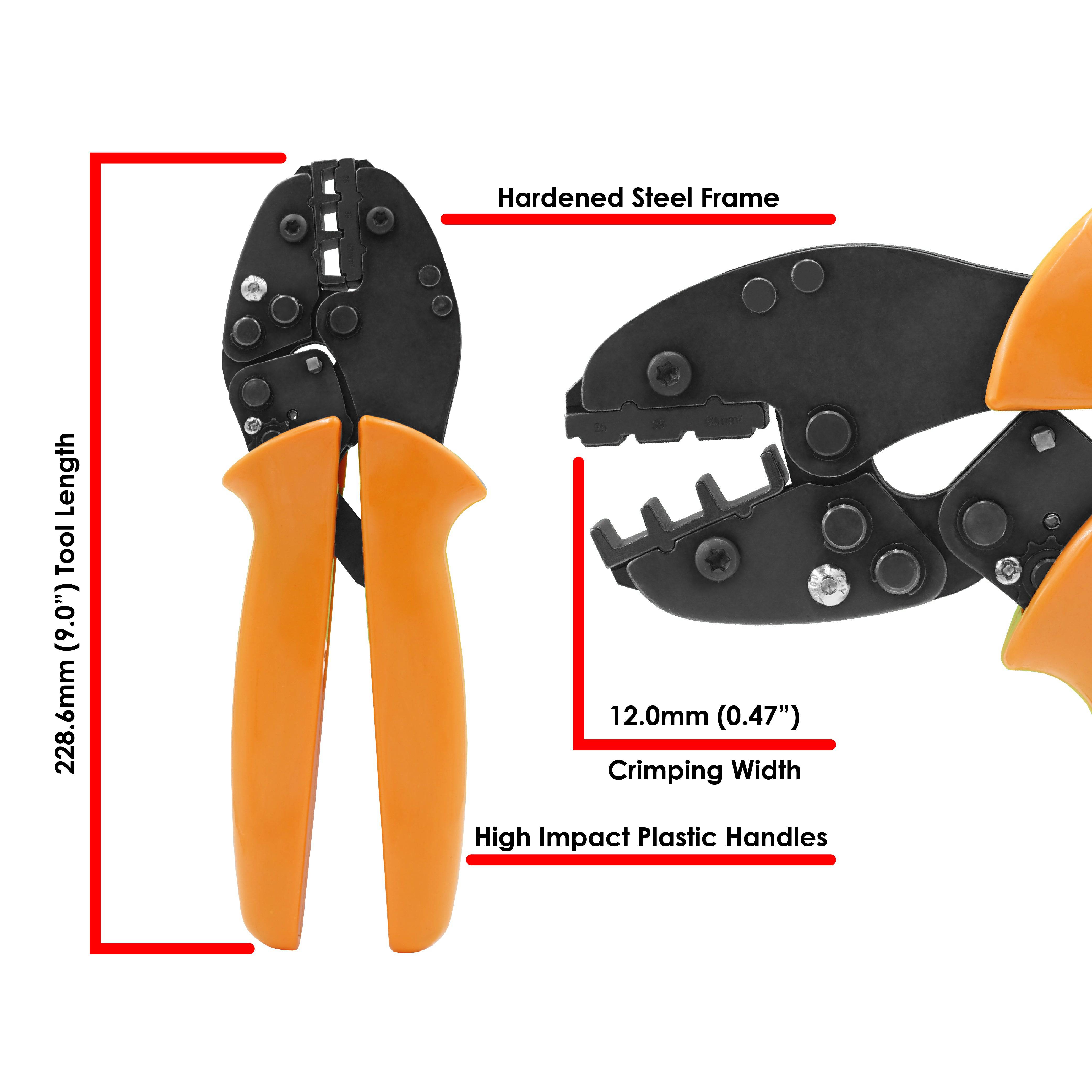 FD0401L - 4 to 1 AWG Wire Ferrules Crimping Tool, Heavy Duty, XL Length - 1 Piece