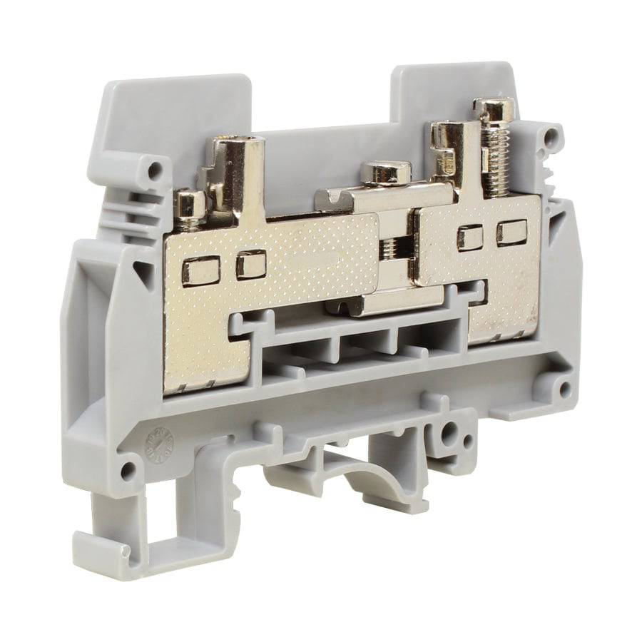 UKJ-6S - 22 a 8 AWG Screw Clamp Terminal Block, 660v, UL Approved, Gris, 1 pieza