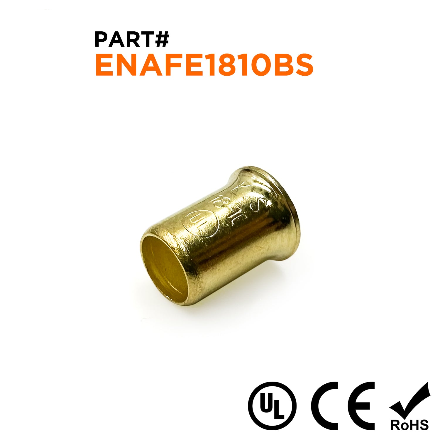 ENAFE1810BS - 10 a 18 AWG Brass Plated De acero Splice Cap Conectores, 100 piezas