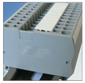 UJ5-1.5-2.5G - End Cover para Spring Cage Terminal Block, Gris
