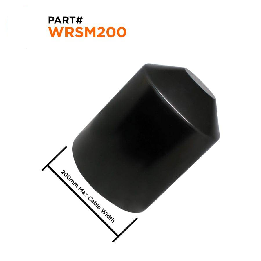 WRSM200 - 8" Termorretráctiles End Cap, 2:1 Relación de contracción, Adhesive Lined, UV Resistant, 1 pieza