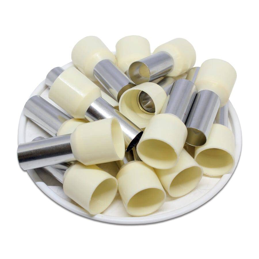 AW350018 - 2 AWG Single Insulated Punteras, 18mm Pin, Beige, UL Recognized, 100 piezas
