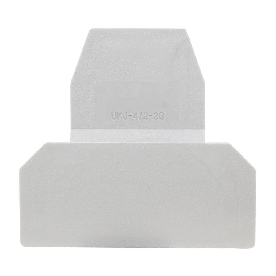 UKJ-4/2-2G - End Cover for Screw Clamp Terminal Block, Gray
