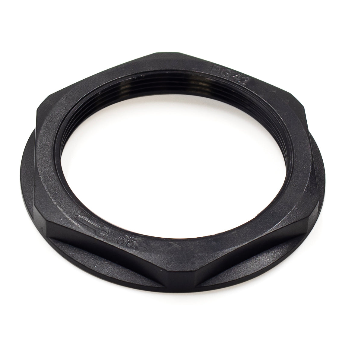 PG42 Rosca De nailon Lock Nut para PG Prensaestopas, Negro, UL Approved, 1 pieza - PG42B-LN