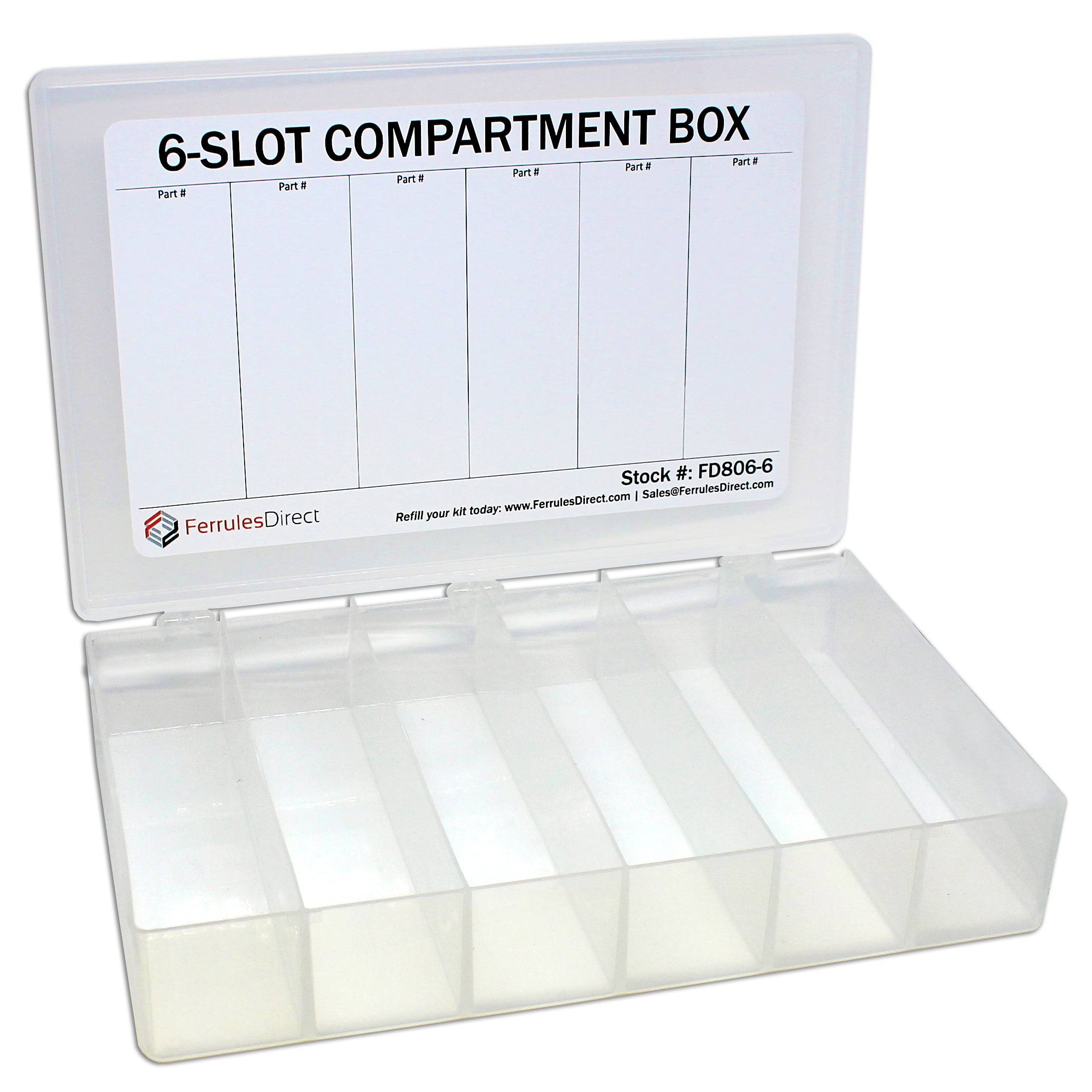 FD806-6 - 6-Slot Caja con compartimentos - 12 3/4" x 8 1/2"