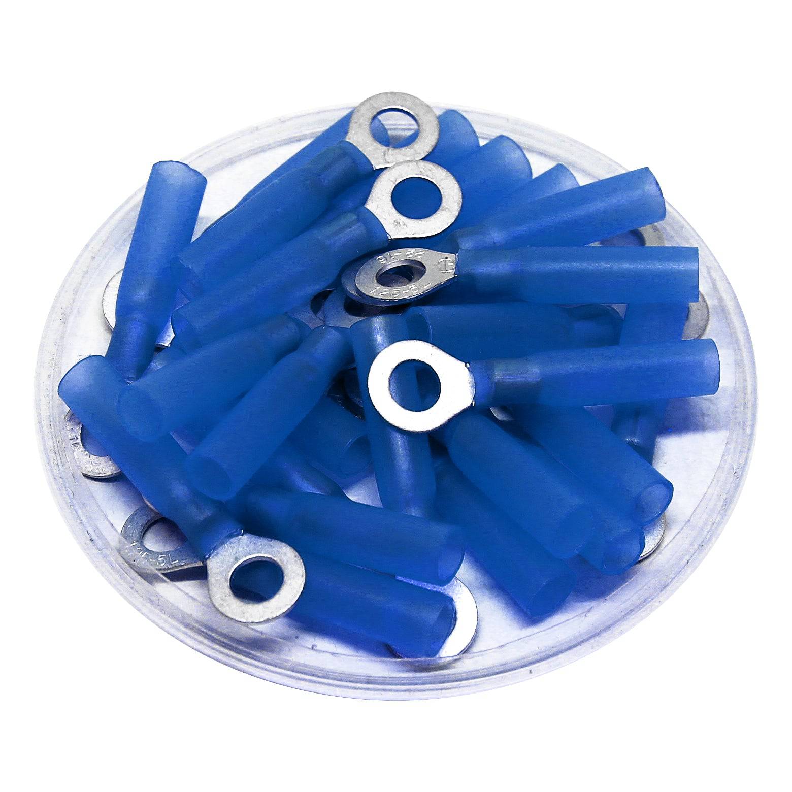 16 to 14 AWG Heat Shrink Ring Terminals, #10 Stud, Polyethylene, 25 Pieces - RHTL2-5