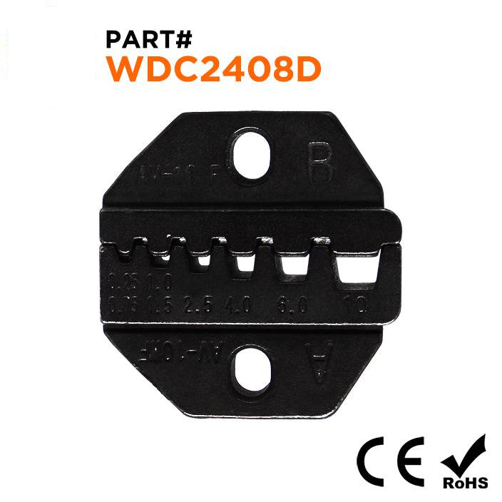 WDC2408D - 24 a 8 AWG Punteras Crimping Matriz Juego, Trapezoidal Perfil, 1 pieza