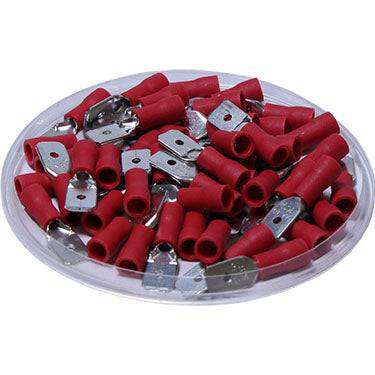 MDD1-110(5) - MALE - 22-16AWG  Double Crimp Quick Disconnects - Vinyl
