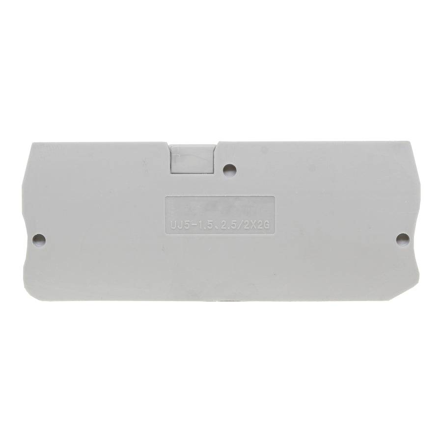 UJ5-2.5/2X2G - End Cover for Spring Cage Terminal Block, Gray