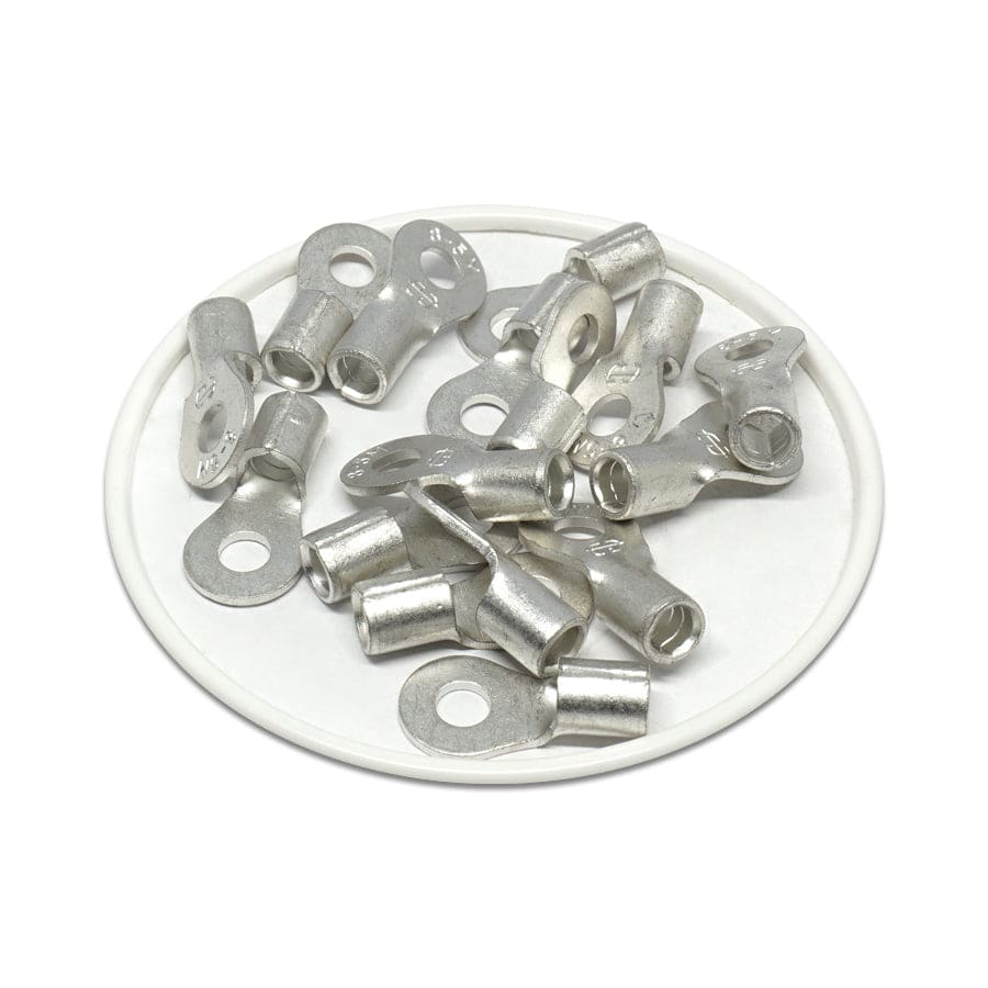 RNBM8-5 - 8 AWG Sin aislamiento Terminales de anillo, #10 Orificio, UL Approved, 25 piezas