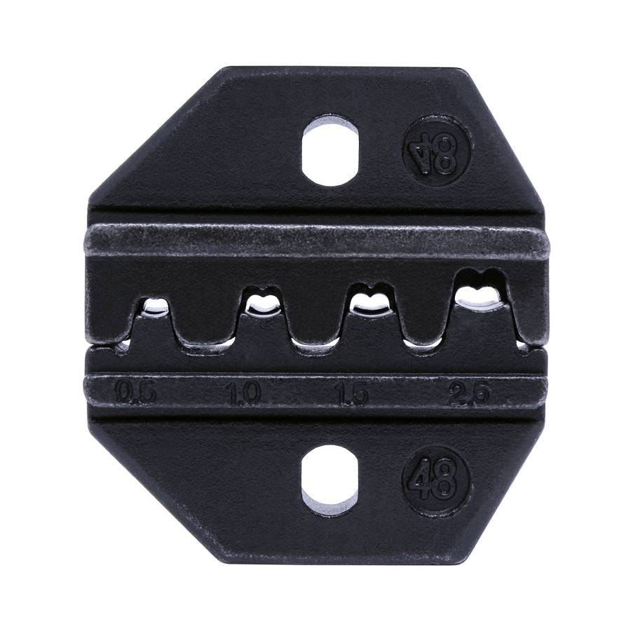 FDT10043D - 24 a 14 AWG Open Barrel Conectores Crimping Matriz Juego, Faston B-Type, 1 pieza