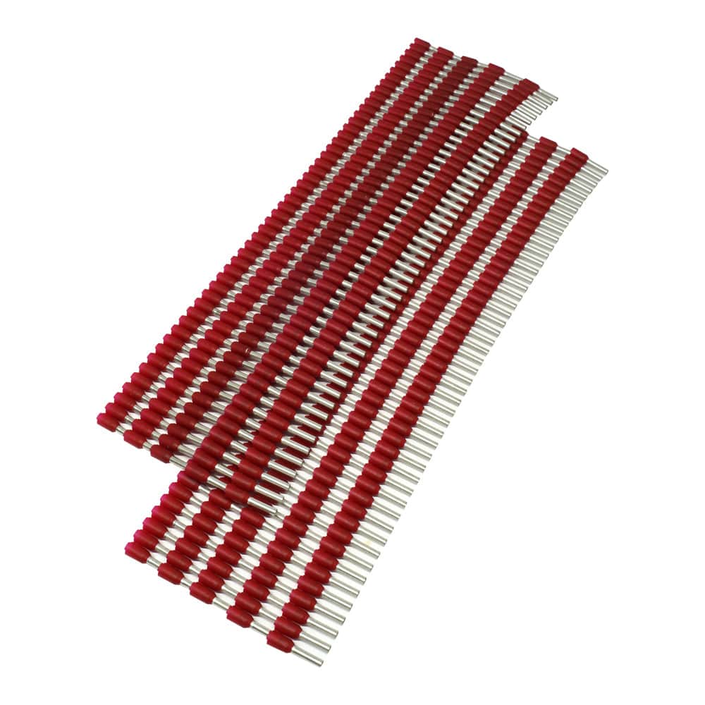 SW15008 - 16 AWG Strips of Insulated Wire Ferrules, 8mm Pin, 500 Pieces