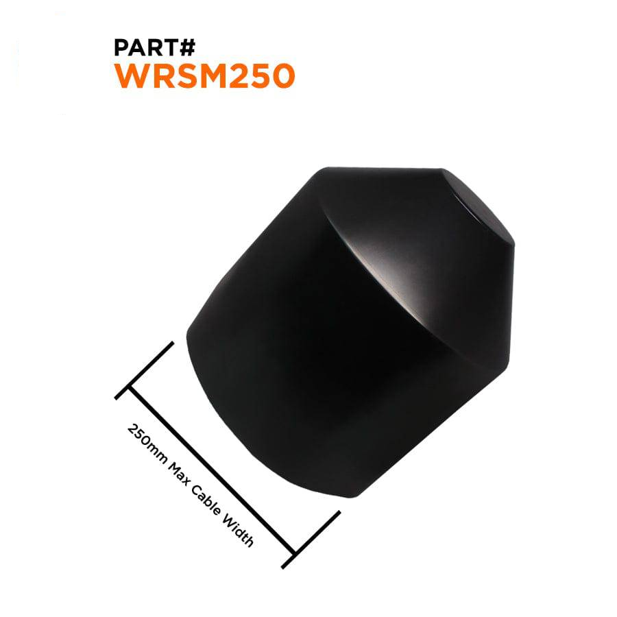 WRSM250 - 10" Termorretráctiles End Cap, 2:1 Relación de contracción, Adhesive Lined, UV Resistant, 1 pieza