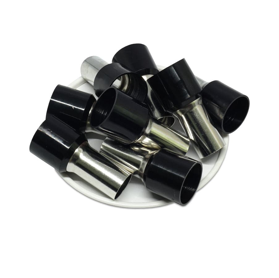 AX560022 - 0 & 1/0 AWG Single Insulated Punteras, 22mm Pin, Negro, 25 piezas