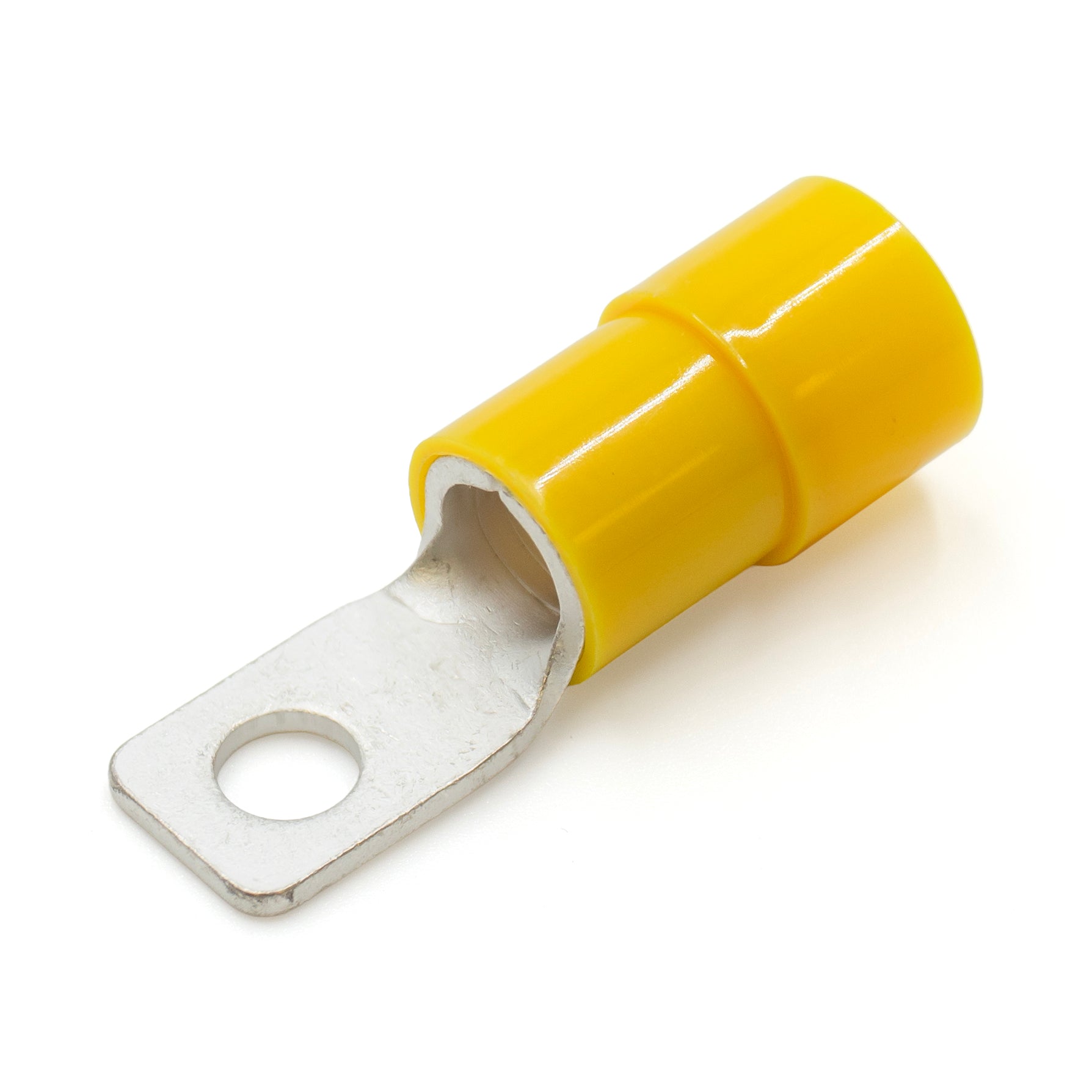 RQ22-6BA - 4 AWG Con aislamiento de nailon Cuadrado Terminales de anillo, 1/4" Orificio, 25 piezas