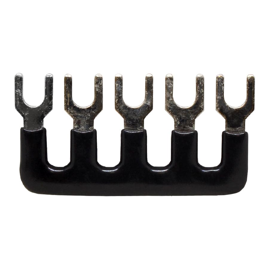 UEB5-7.3B - Fork Type External Jumper for Terminal Block UTD-10, 5 Positions, Black