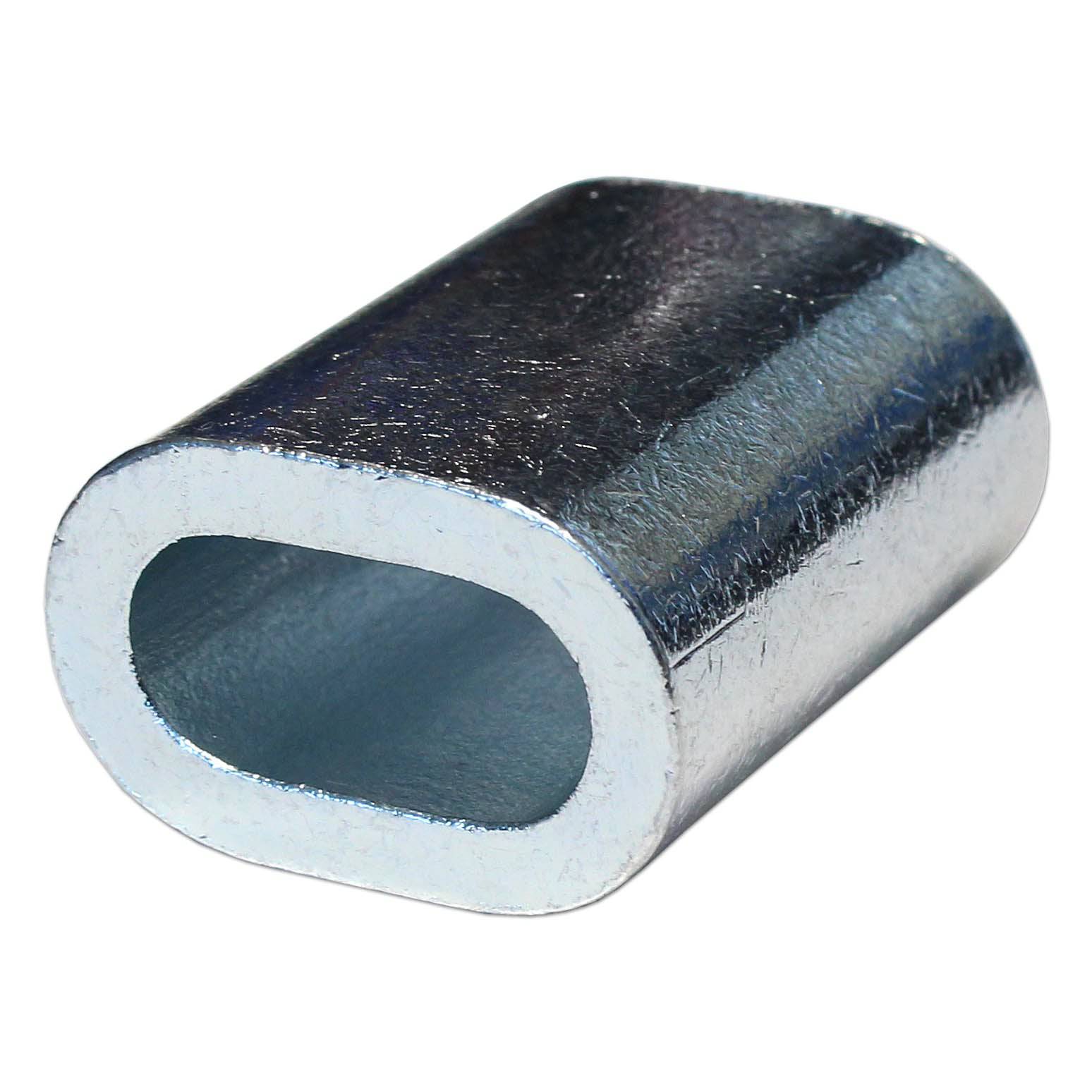 FD710708 - 5/16" Conductor Rope Swage Sleeves, Oval Shape, Zinc Plated De cobre, 5 piezas