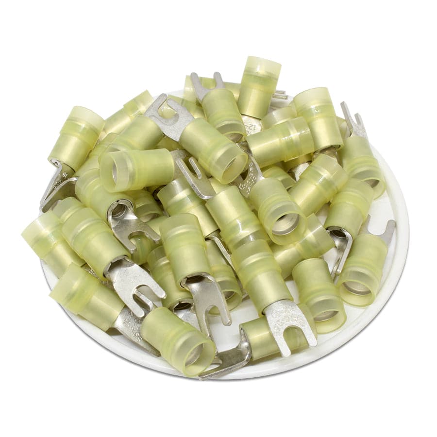 SNYDS5-3.7 - Nylon Insulated Double Crimp Spade Terminals - 12-10 AWG