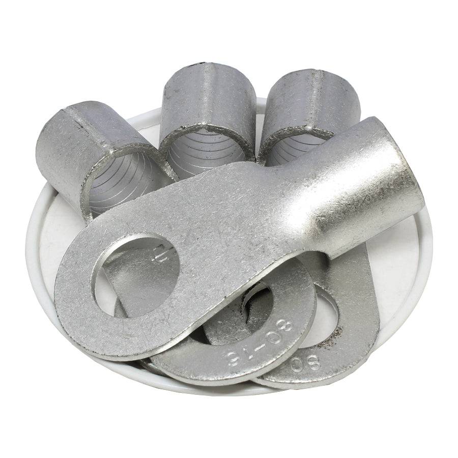3/0 AWG Sin aislamiento Terminales de anillo, 5/8" Orificio, UL Approved, 10 piezas - RNB80-16