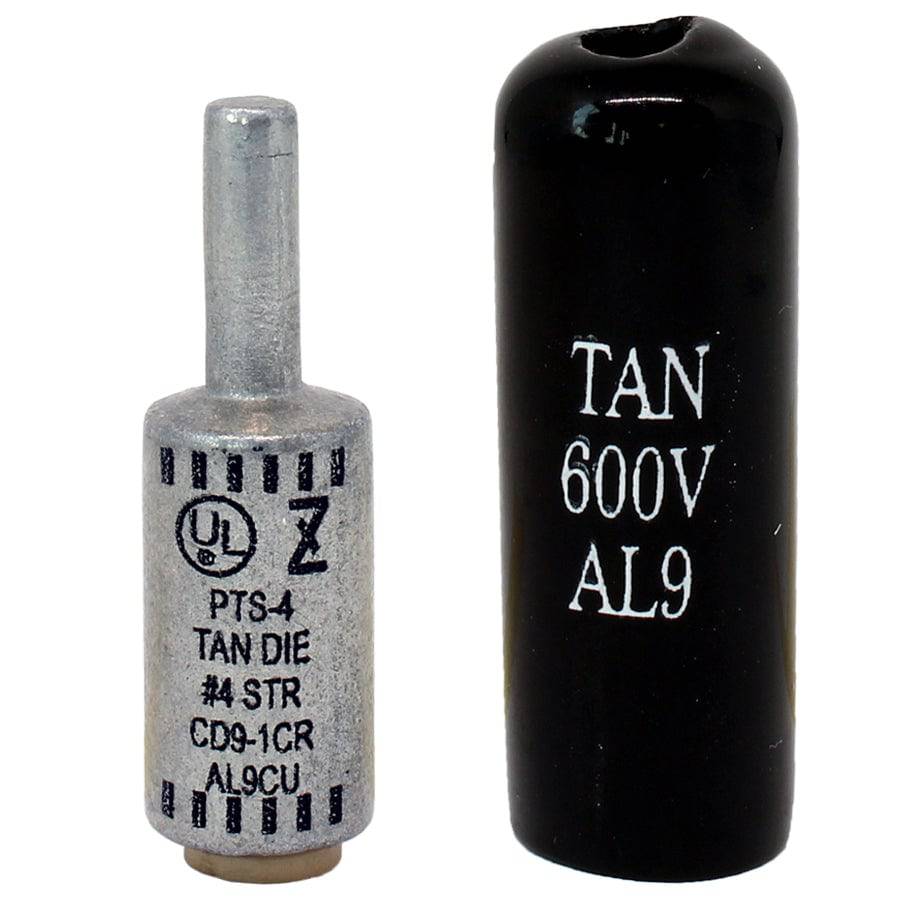ZPTS4 - 4 AWG Aluminum Compression Pin Adapter, Tan, 1 pieza