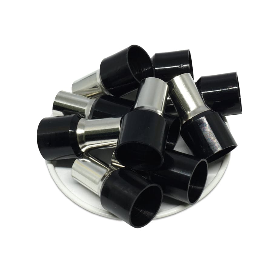 AX560018 - 0 & 1/0 AWG Single Insulated Punteras, 18mm Pin, Negro, 25 piezas