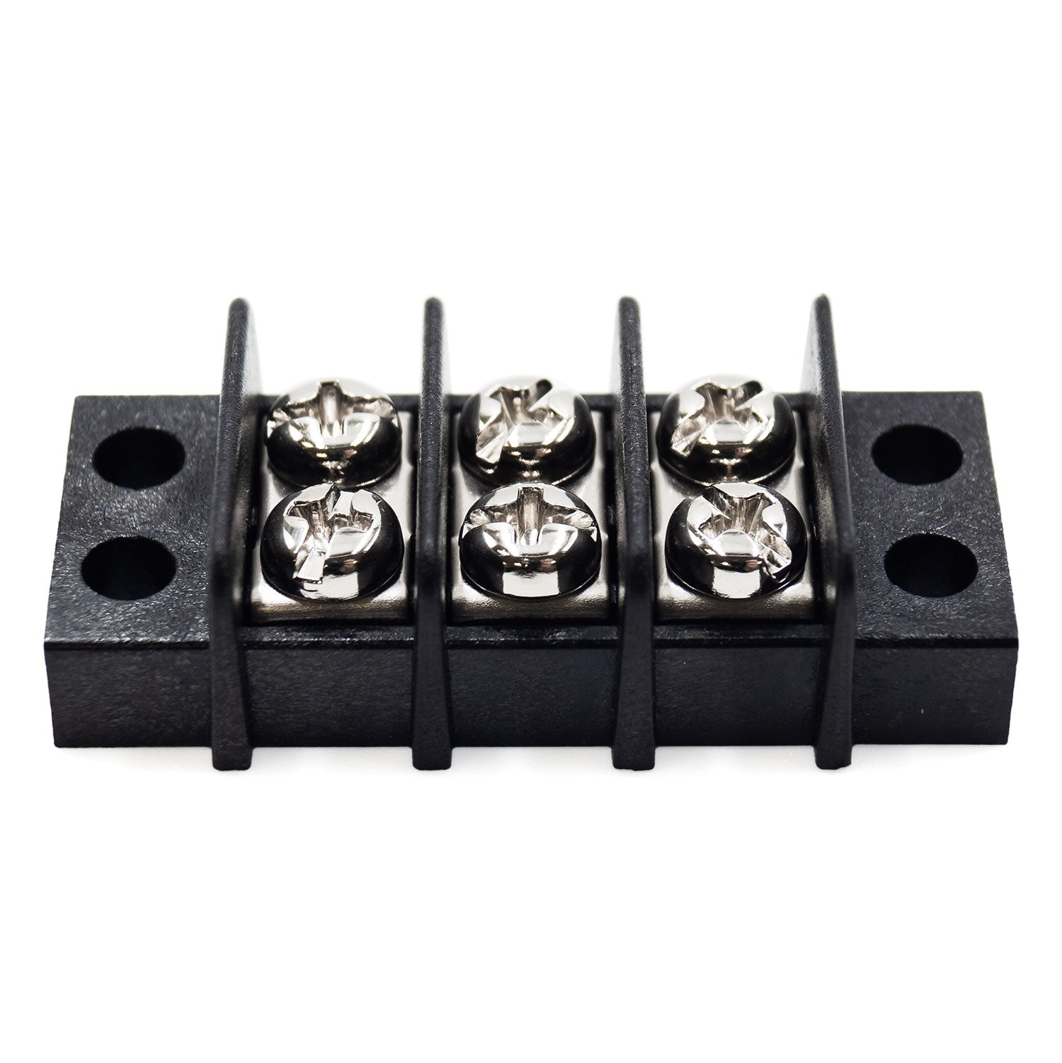 TB14-3P - Barrier Strip Terminal Block, Terminal Strip, 3 Pole, Double Row, 15A, 300V, UL Approved, 1 Piece