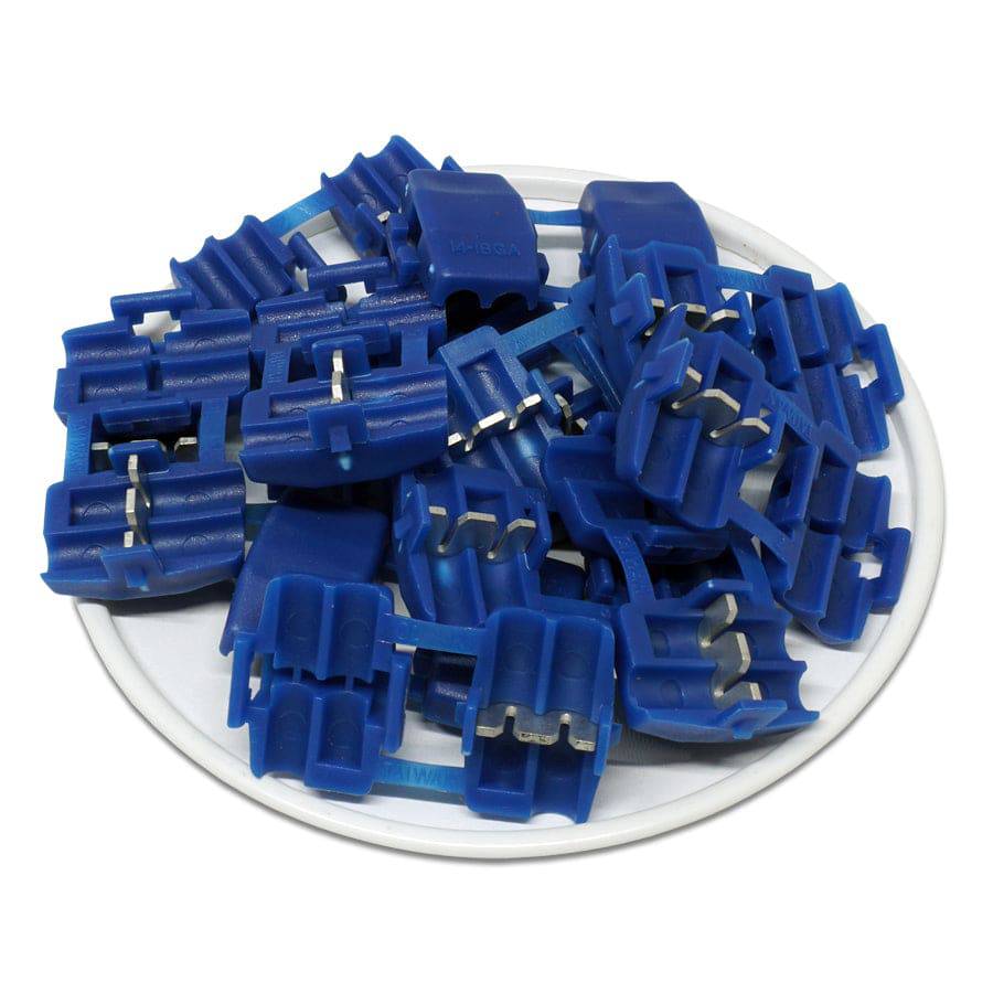 878107 - 18 to 14 AWG Quick Splice Wire Connectors, Double Wire, 100 Pieces
