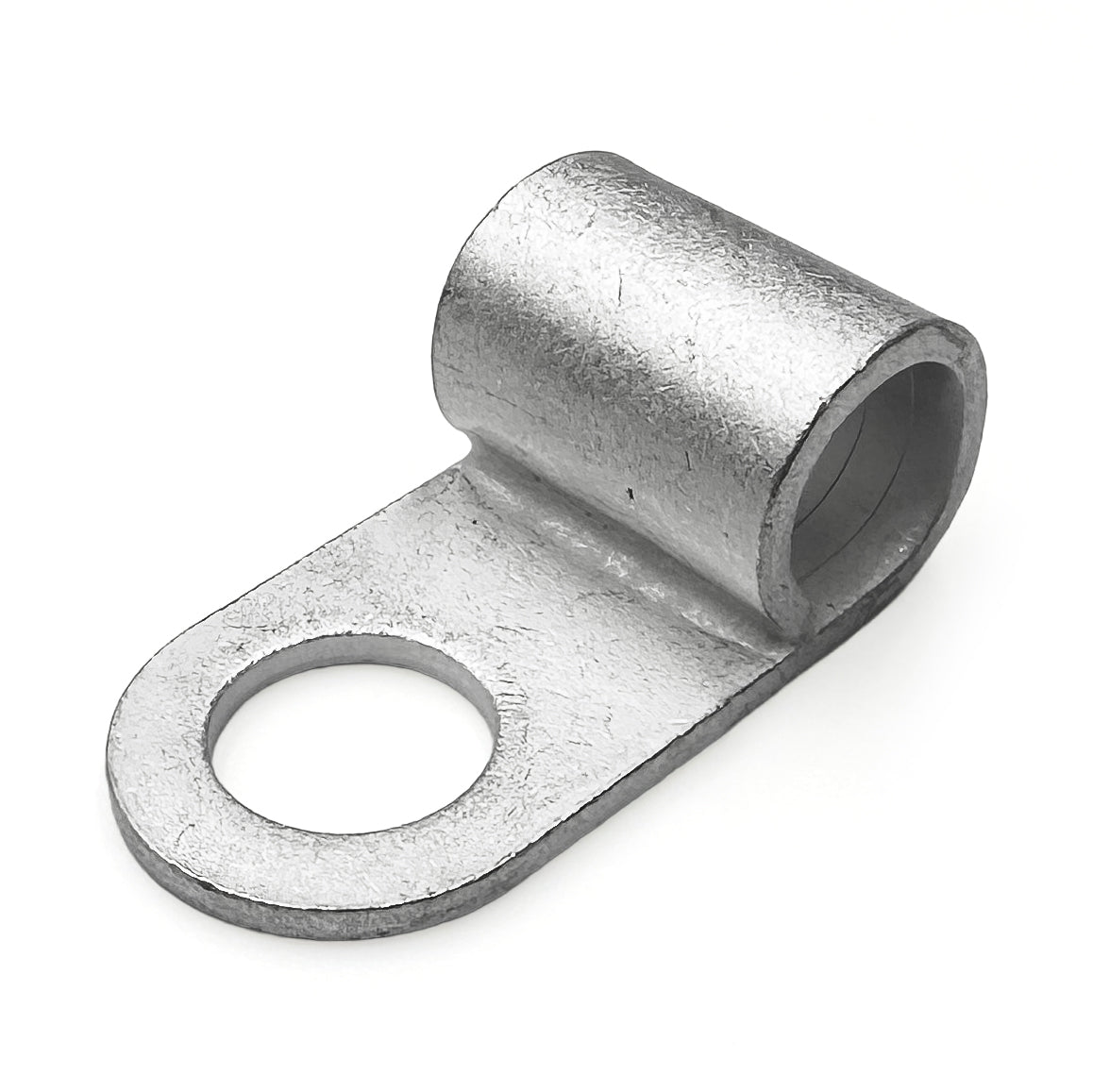 FGNB38-10 - 2 AWG Non Insulated Flag Ring Terminals, Ring Tongue, 3/8" Stud, 10 Pieces