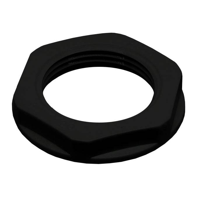 M25B-LN - M25 Thread Nylon Lock Nut for Metric Cable Glands, Black, UL Approved, 1 Piece