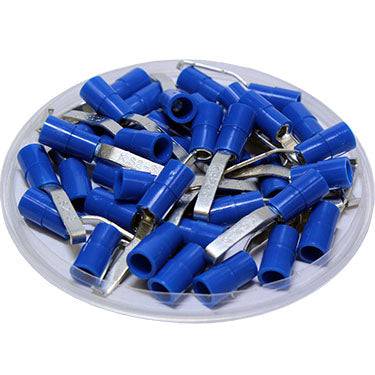 LBNYD2-4.6 - Double Crimp Nylon Insulated Lipped Blade Terminals - 16-14 AWG