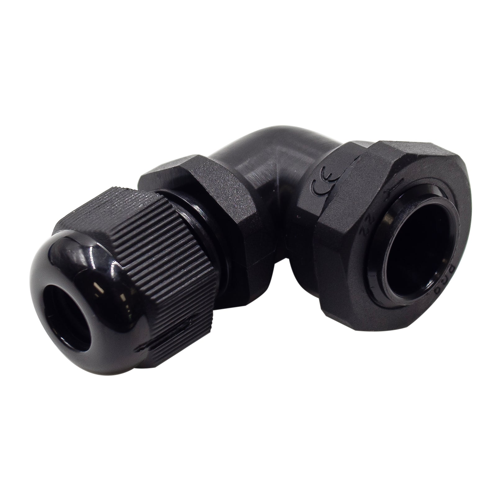 PG9 Right Angle Cable Gland - 4-8mm - Black - PG0908RA