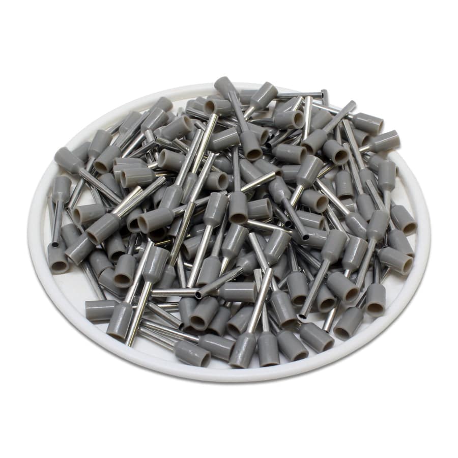 AD07512 - 20 & 18 AWG Insulated Punteras, 12mm Pin, Gris, UL Recognized, 500 piezas