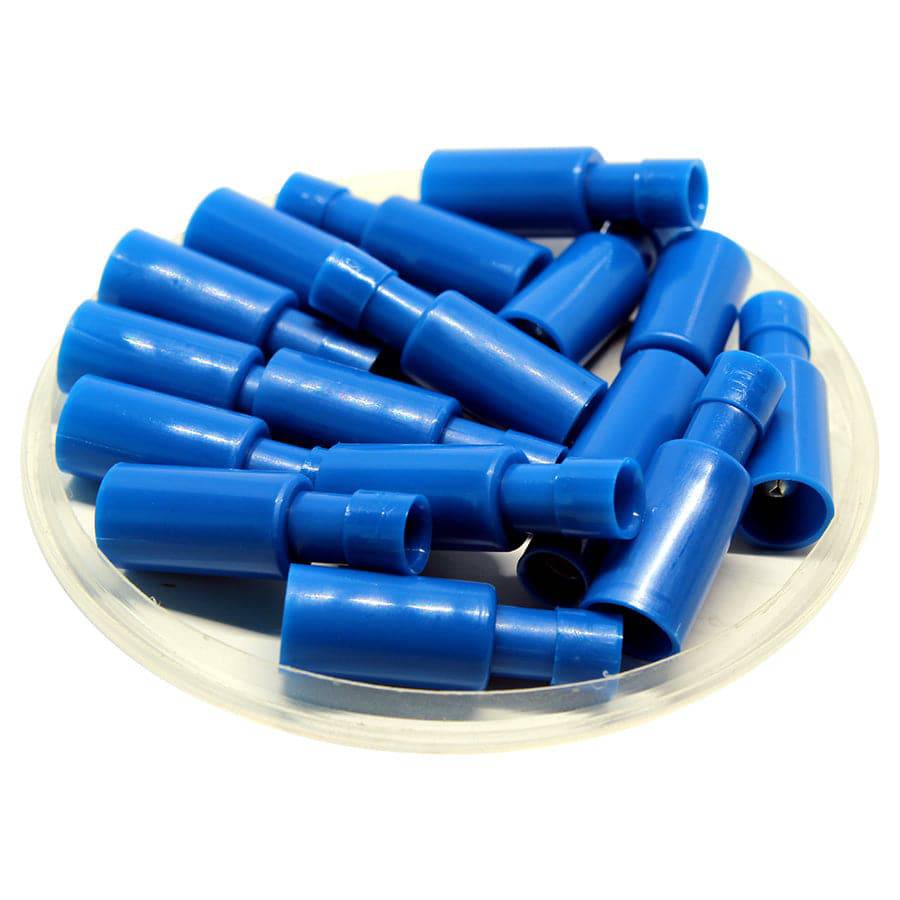 MPFNYD2-156 - 16-14 AWG Fully Insulated Male Double Crimp Bullet Connector - Nylon