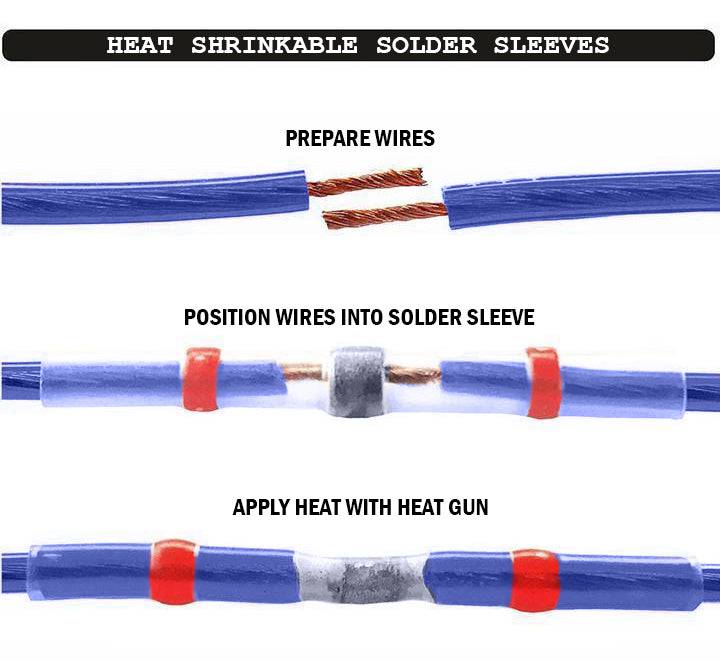 SKSS200 - 26 a 10 AWG Termorretráctiles Solder Seal Conectores Mini Kit, 200 piezas, IP67 Impermeable, 1 Kit