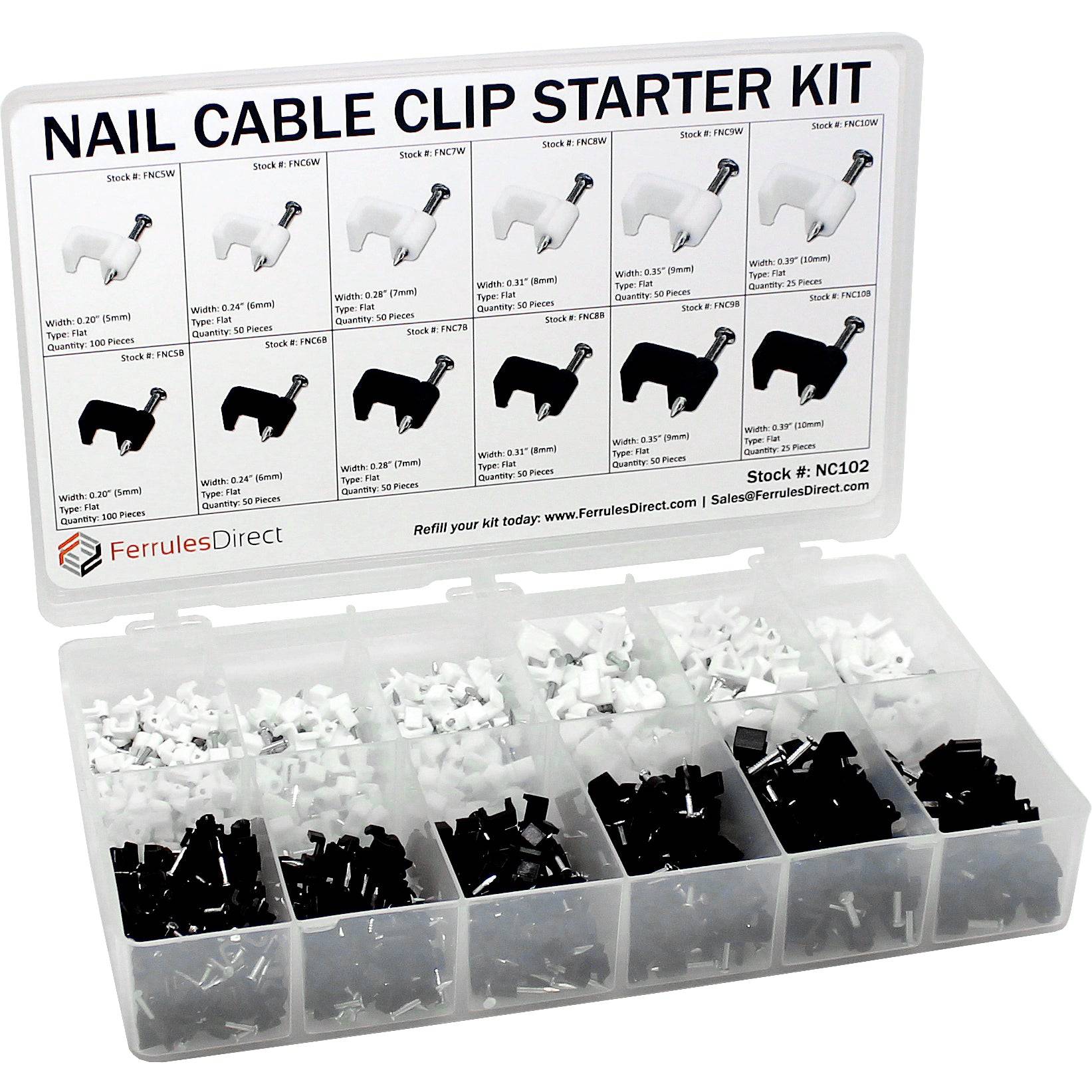 NC102 - Nail Cable Grapas Kit - Flat