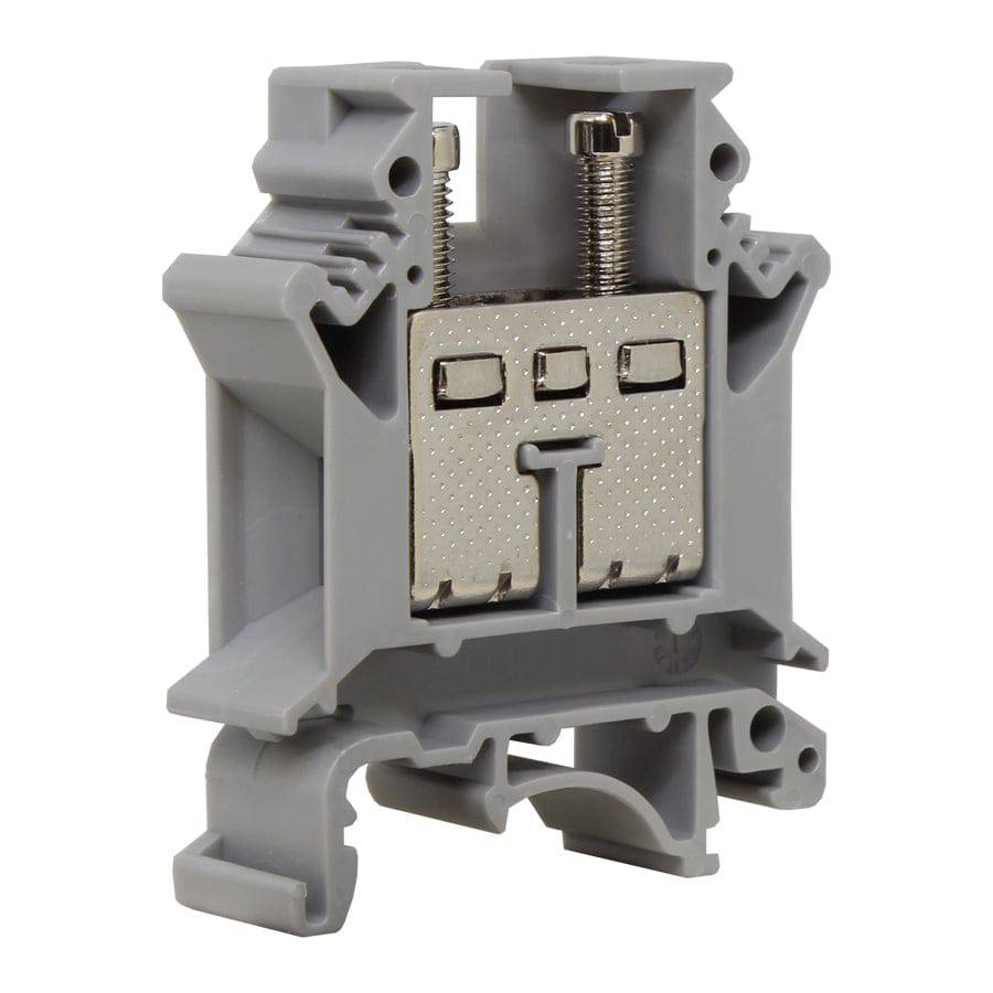 UKJ-16 - 14 a 4 AWG Screw Clamp, Feed-Thru, Terminal Block, 800v, UL Approved, Gris