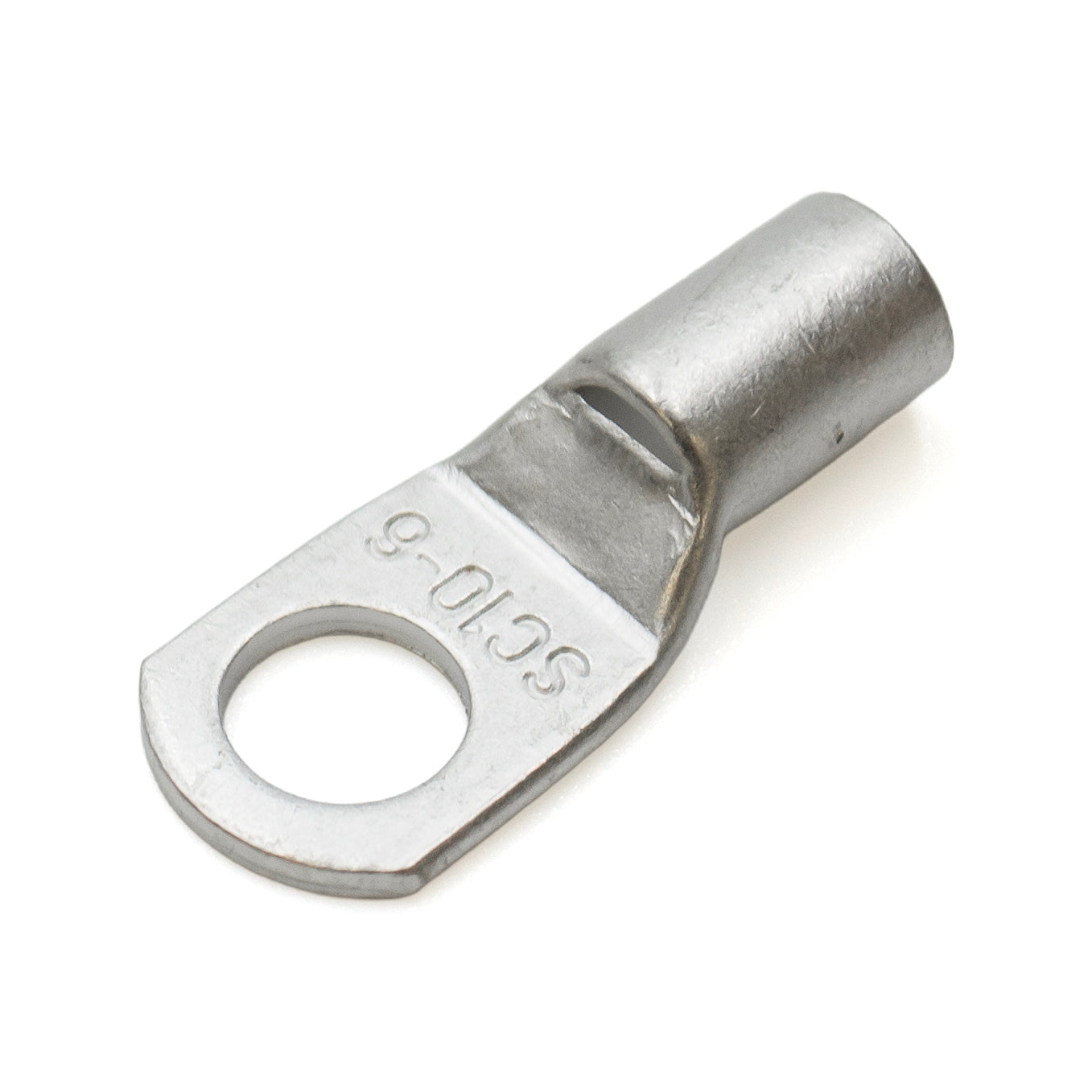 SCH106 - 8 AWG Sin aislamiento Tubular Ring Lugs, 1/4" Orificio, 50 piezas
