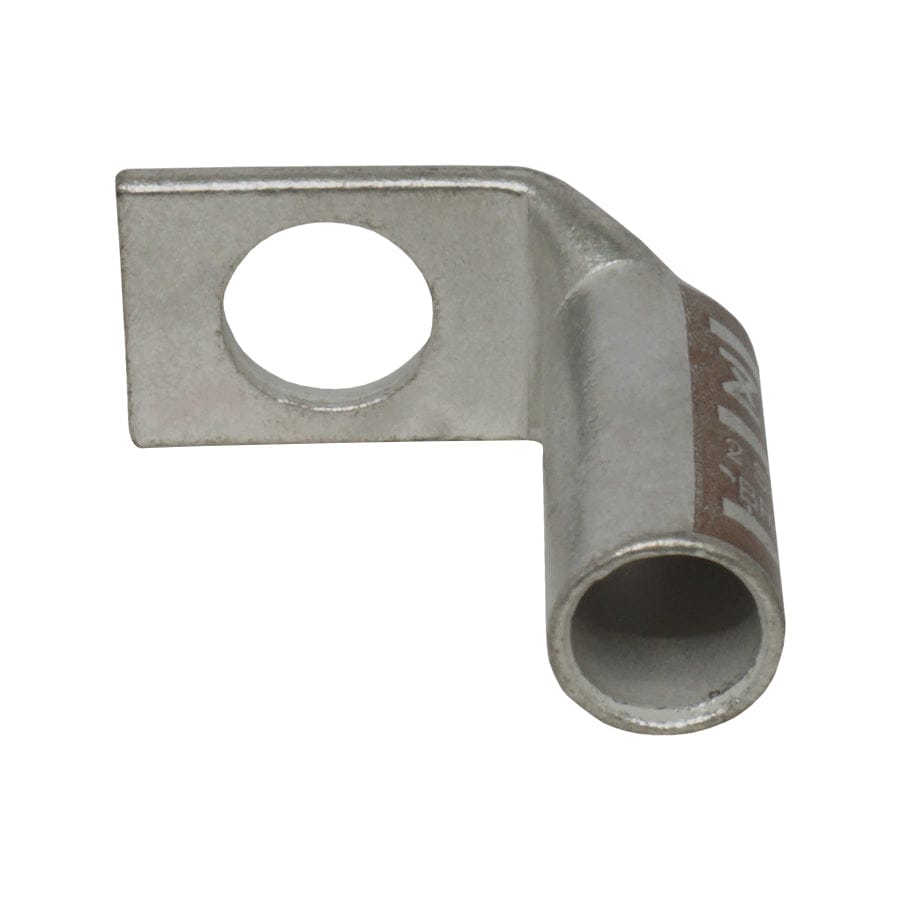 LBF238 - 90 Degree Barril largo Terminal de compresión - 2AWG - 3/8" Orificio, 1 pieza
